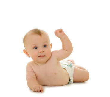 Encouraging Baby Development - The First Year 8 Look at me! Happy young baby.. pushing up for the first time is a major milestone in your baby's development
